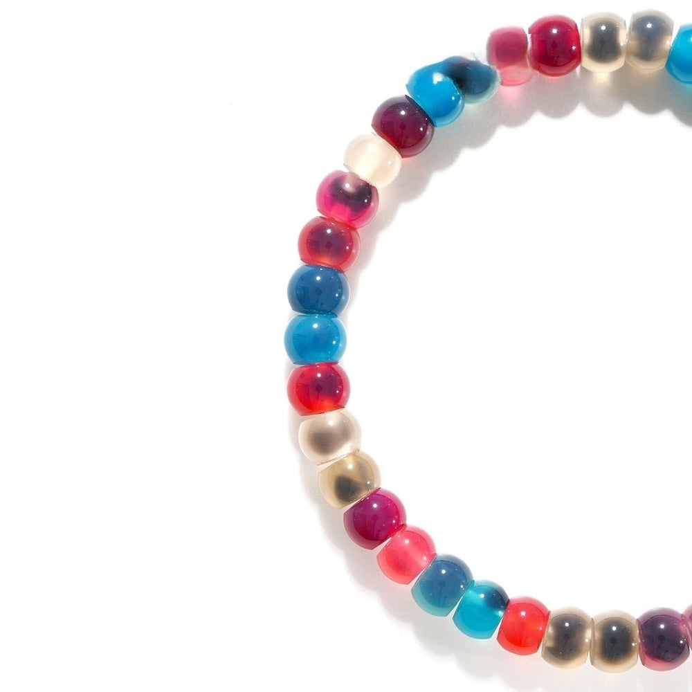 Rainbow Agate Bracelet — 6mm Natural Gemstone | Good Fortune - view 2