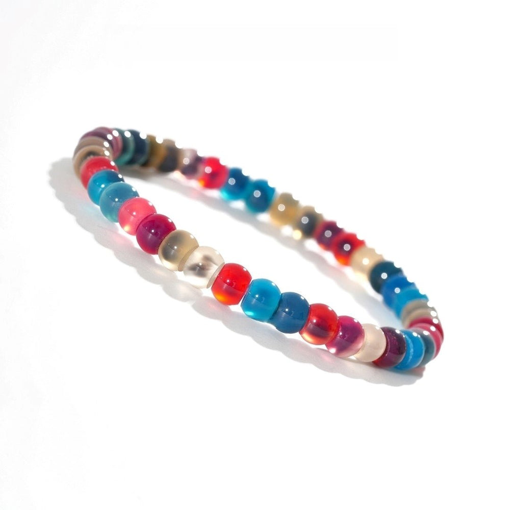 Rainbow Agate Bracelet — 6mm Natural Gemstone | Good Fortune - view 1