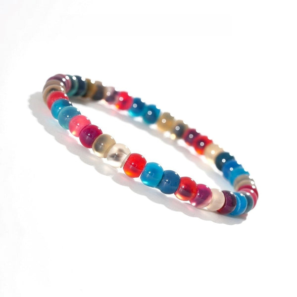 Rainbow Agate Bracelet — 6mm Natural Gemstone | Good Fortune