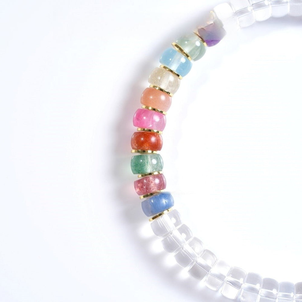 Rainbow Clear Quartz Bracelet — 6mm Natural Crystal | Shine Your Light - view 2