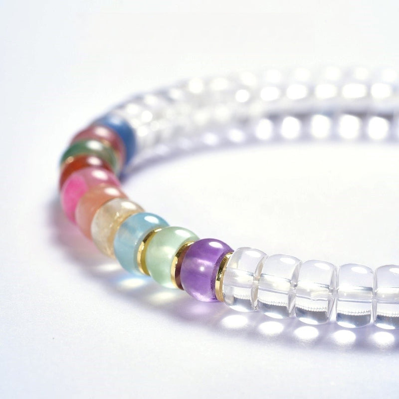 Rainbow Clear Quartz Bracelet — 6mm Natural Crystal | Shine Your Light - Buddhabelief