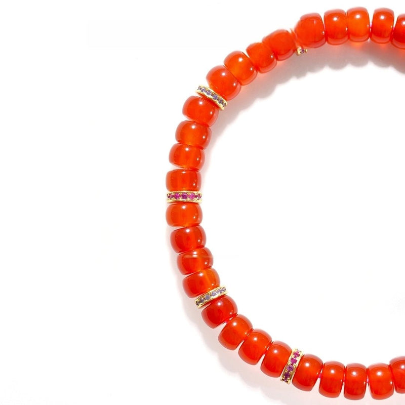 Red Agate Bracelet — 6mm Natural Gemstone | Vibrant Life Energy - Buddhabelief