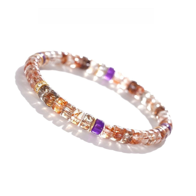 Super Seven Crystal Bracelet — 6mm Natural Gemstone | Shine Your Light - Buddhabelief