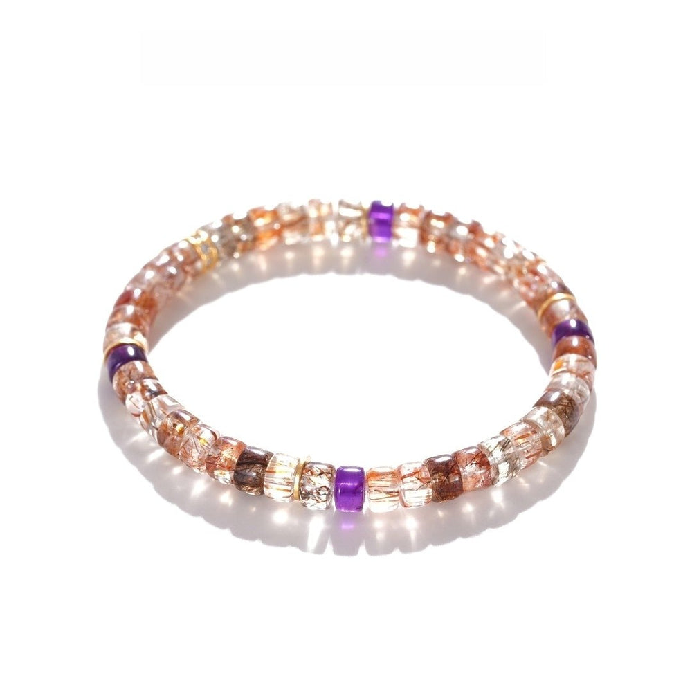 Super Seven Crystal Bracelet — 6mm Natural Gemstone | Shine Your Light - view 4