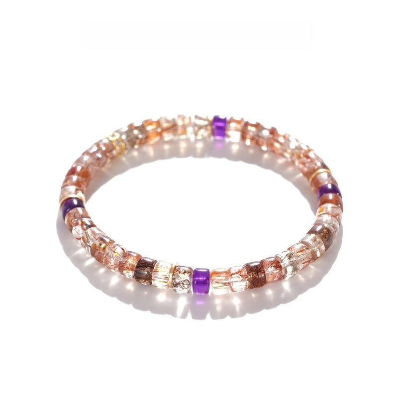 Super Seven Crystal Bracelet — 6mm Natural Gemstone | Shine Your Light - Buddhabelief