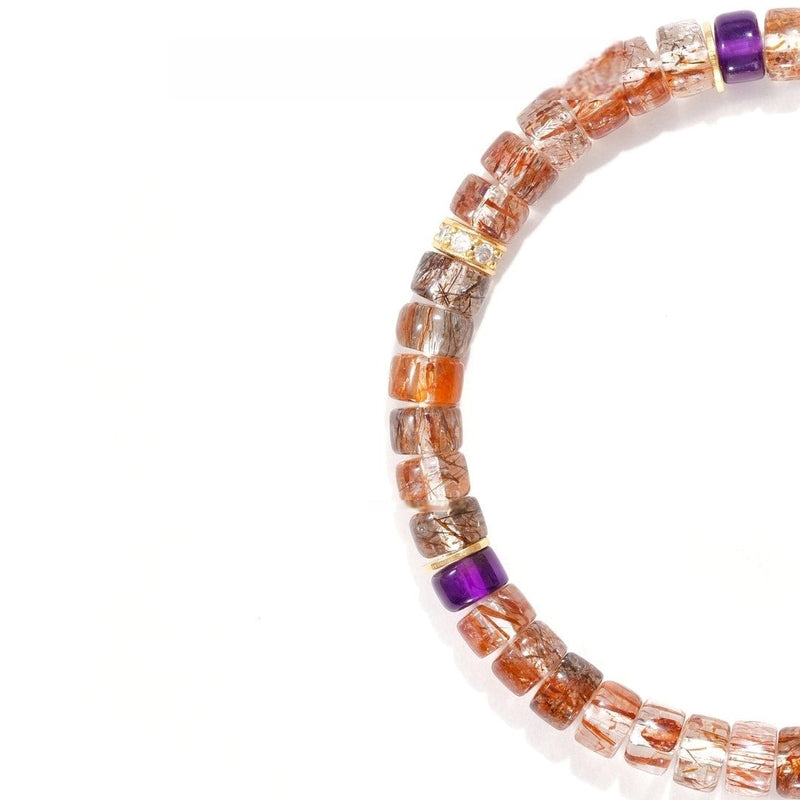 Super Seven Crystal Bracelet — 6mm Natural Gemstone | Shine Your Light - Buddhabelief