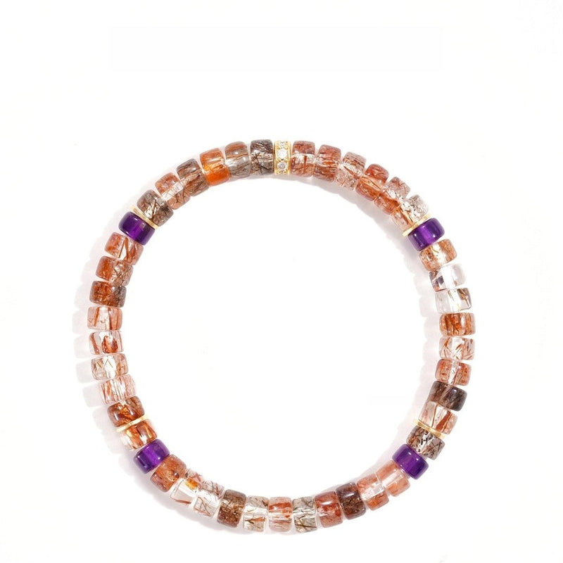 Super Seven Crystal Bracelet — 6mm Natural Gemstone | Shine Your Light - Buddhabelief