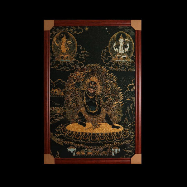 "The Conqueror" Yamantaka Silk Embroidery Thangka (Art for Inner Peace & Wisdom)