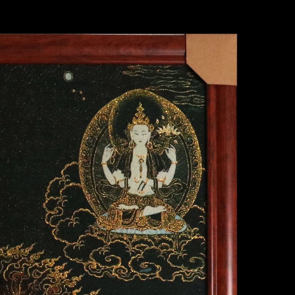 "The Conqueror" Yamantaka Silk Embroidery Thangka (Art for Inner Peace & Wisdom) — view 4