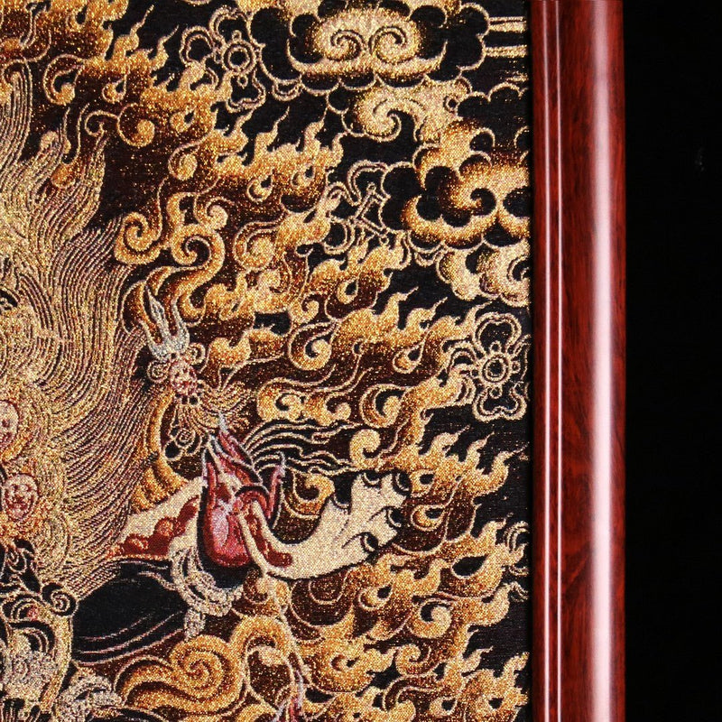 "The Great Protector" Six - Armed Mahakala Embroidery Thangka (Ultimate Protection Art) - Buddhabelief