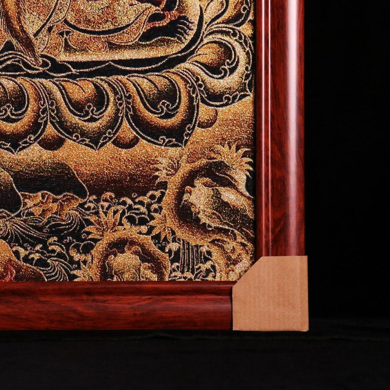 "The Great Protector" Six - Armed Mahakala Embroidery Thangka (Ultimate Protection Art) - Buddhabelief