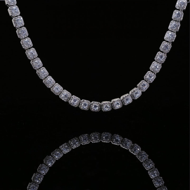 "The Ice Cube" Emerald Cut Tennis Necklace (High - End Premium Series) - Buddhabelief