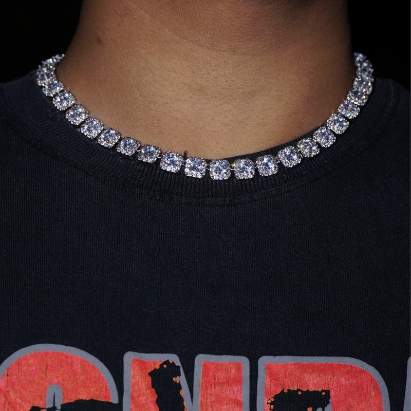 "The Ice Cube" Emerald Cut Tennis Necklace (High - End Premium Series) - Buddhabelief