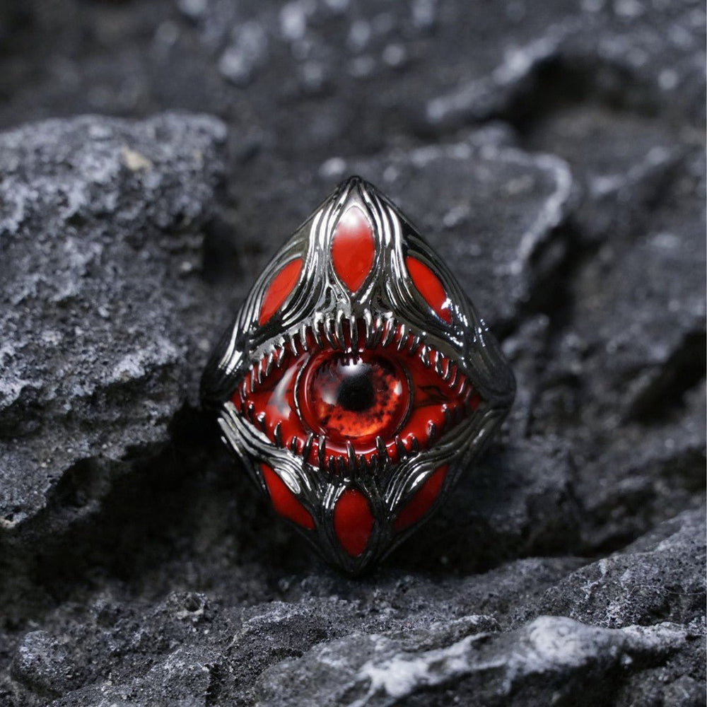 "The Parasite" Realistic Eye Titanium Alloy Ring (Cyberpunk Hip-Hop Style) - view 4