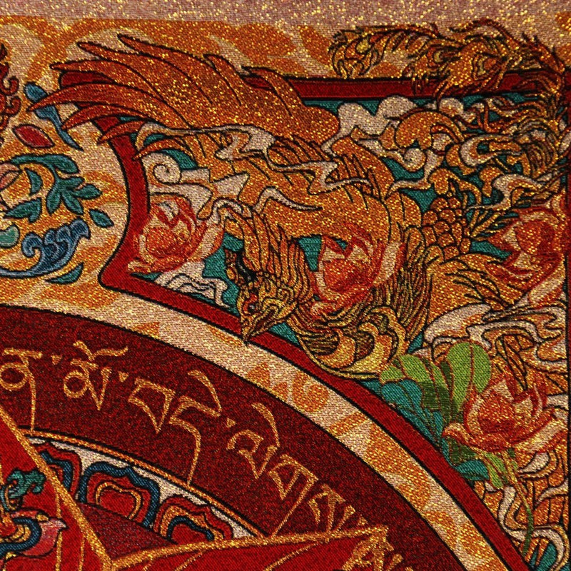 "The Sacred Center" Eight Auspicious Symbols Mandala Embroidery (Feng Shui Stability) - Buddhabelief