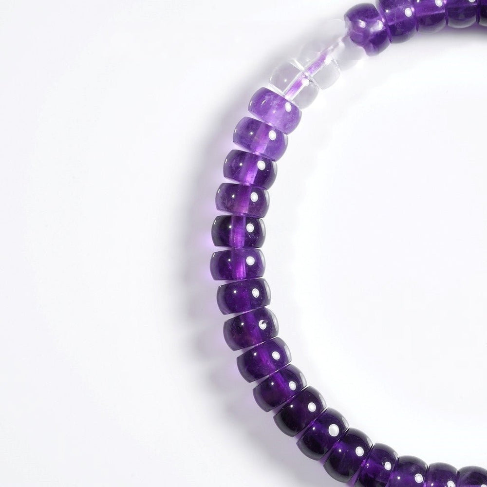 Tibetan Blessed Amethyst Gradient Bracelet for Healing & Clarity - view 3
