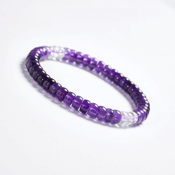 Tibetan Blessed Amethyst Gradient Bracelet for Healing & Clarity