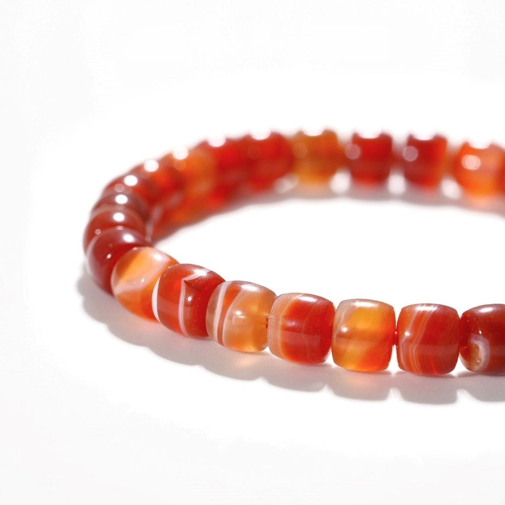 Tibetan Blessed Banded Agate Bracelet for Holistic Wellness - view 3