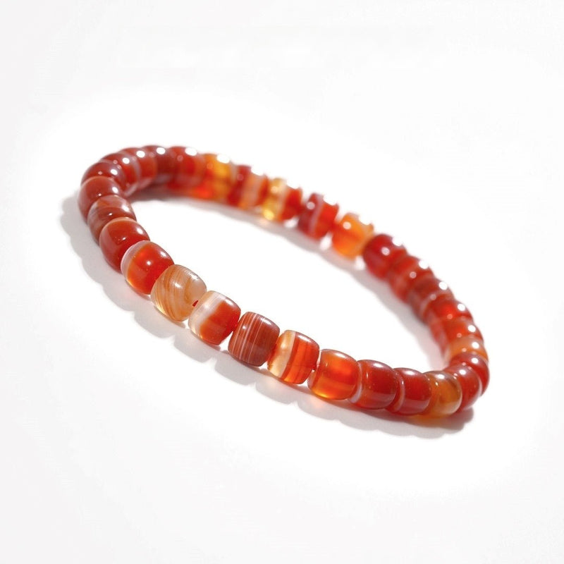 Tibetan Blessed Banded Agate Bracelet for Holistic Wellness - Buddhabelief