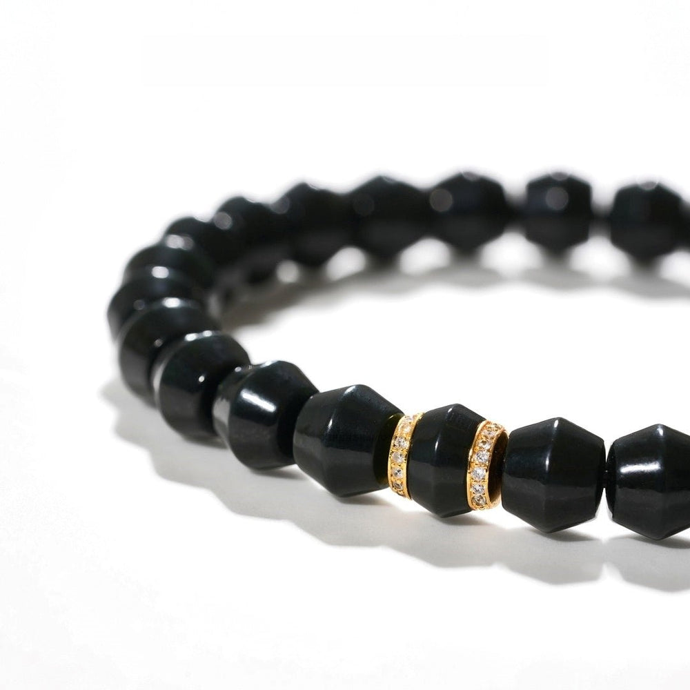 Tibetan Blessed Black Hetian Jade Bracelet for Manifesting Success — view 3