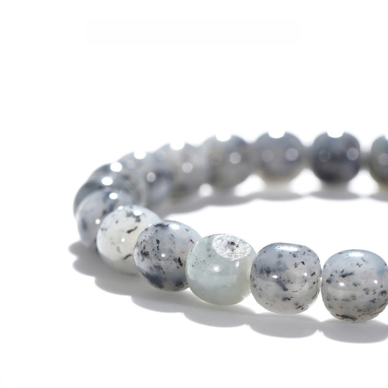 Tibetan Blessed Blue - Black Hetian Jade Bracelet for Abundance - Buddhabelief