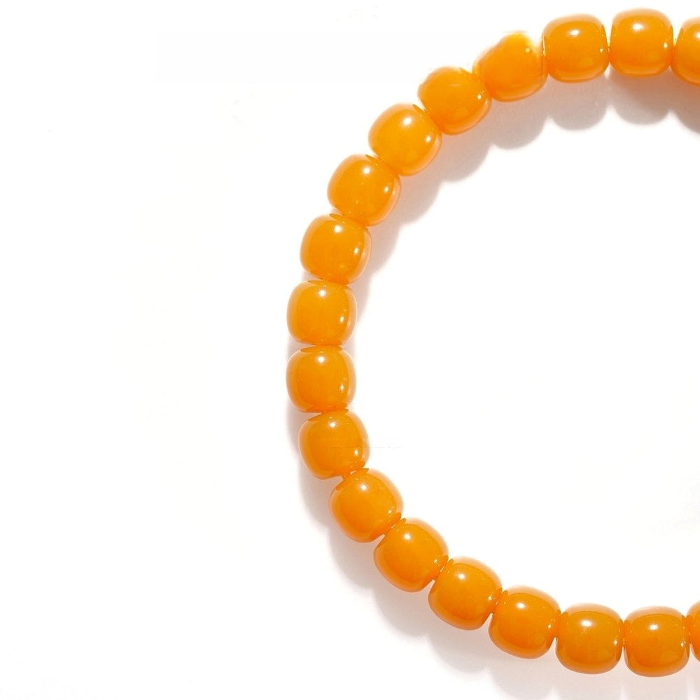 Tibetan Blessed Burmese Yellow Jade Bracelet for Positive Energy Shield — view 2