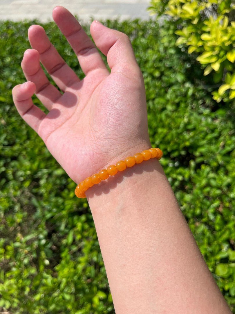 Tibetan Blessed Burmese Yellow Jade Bracelet for Positive Energy Shield — view 5