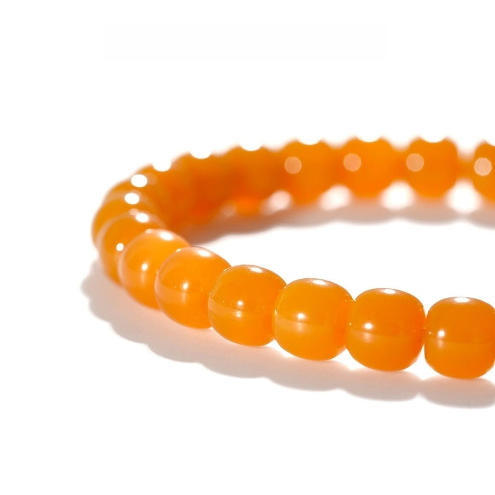 Tibetan Blessed Burmese Yellow Jade Bracelet for Positive Energy Shield — view 3