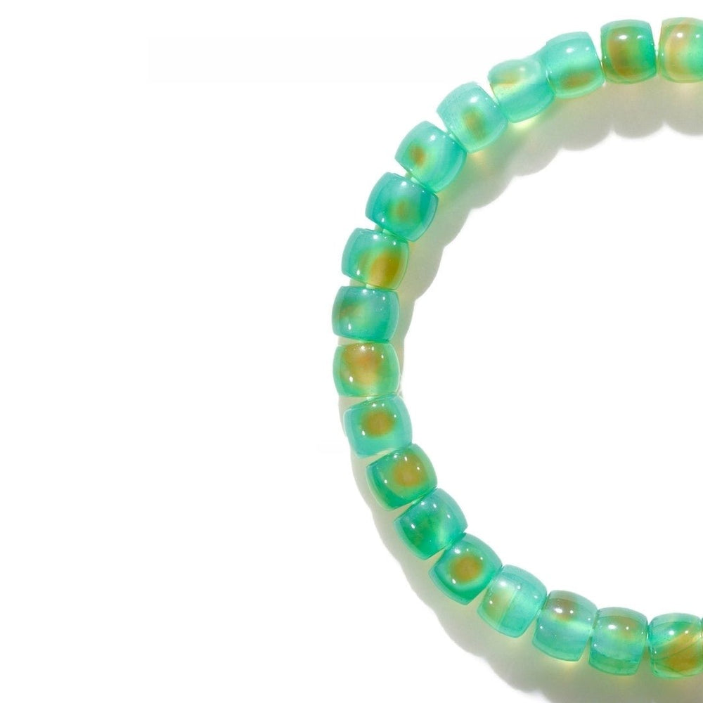 Tibetan Blessed Grape Agate Bracelet for Restorative Energy - view 2
