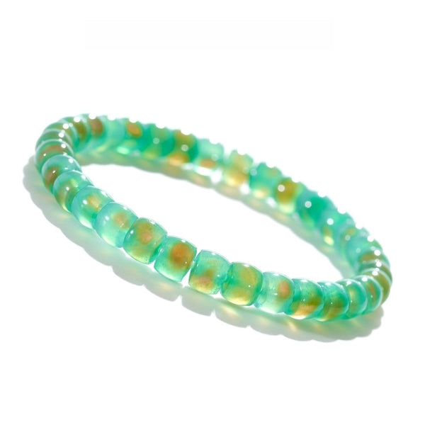Tibetan Blessed Grape Agate Bracelet for Restorative Energy