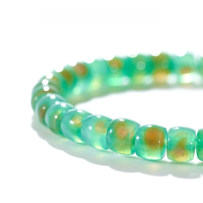 Tibetan Blessed Grape Agate Bracelet for Restorative Energy - Buddhabelief