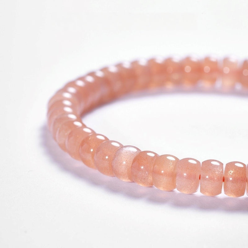 Tibetan Blessed Orange Moonstone Bracelet for Purposeful Living - Buddhabelief