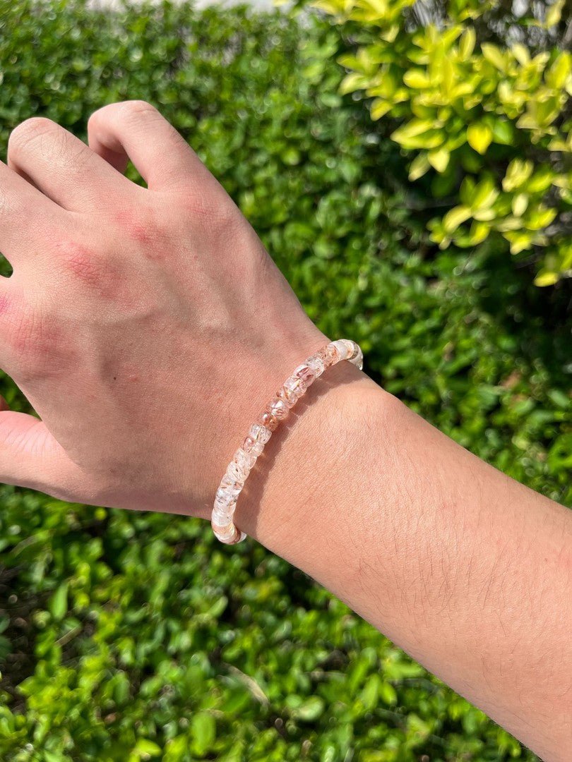 Tibetan Blessed Super Seven Crystal Bracelet for Emotional Healing - view 5