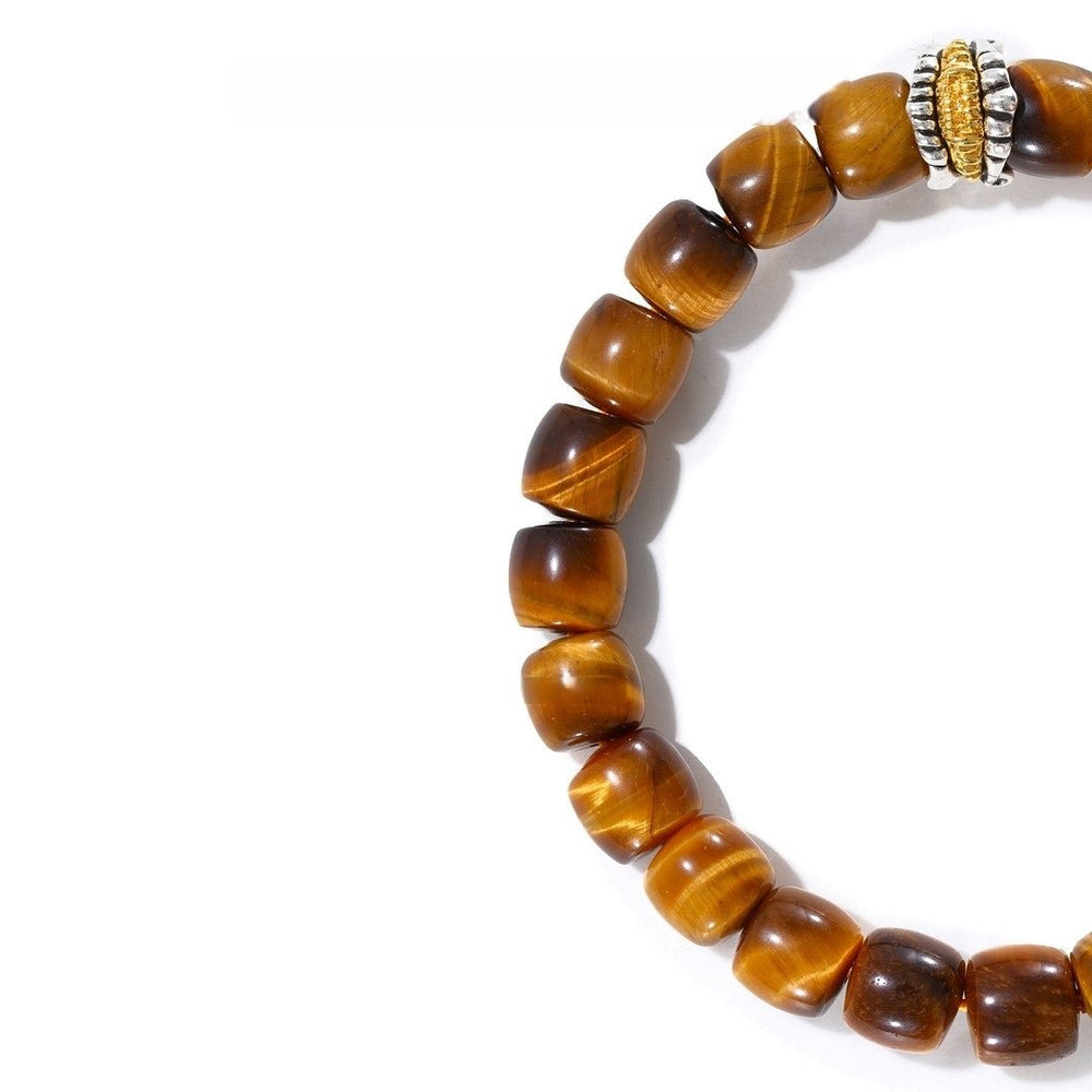 Tibetan Blessed Tiger’s Eye Bracelet for Safety and Grounding - view 3