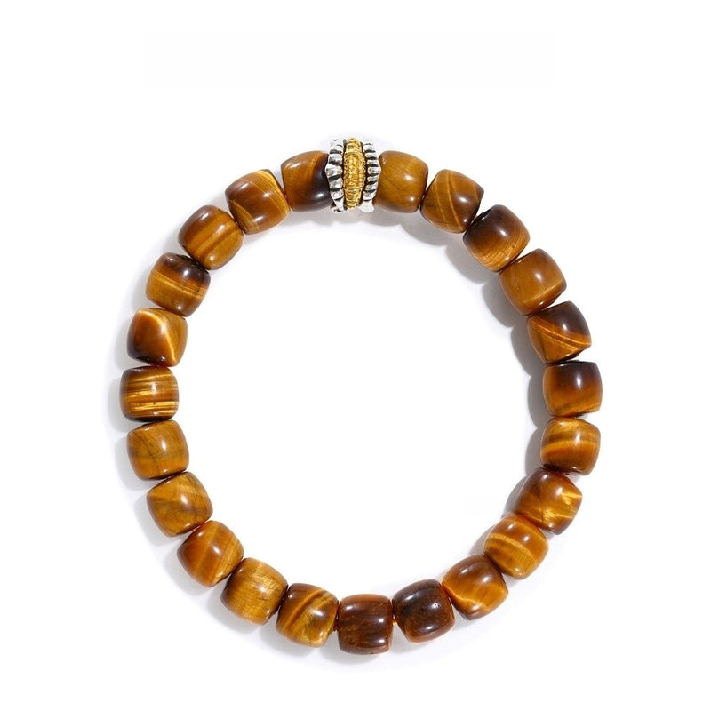 Tibetan Blessed Tiger’s Eye Bracelet for Safety and Grounding - Buddhabelief