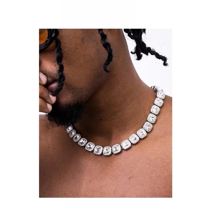 Vintage Crystal Necklace - Cushion Cut Zirconia Antique Style Chain - Buddhabelief