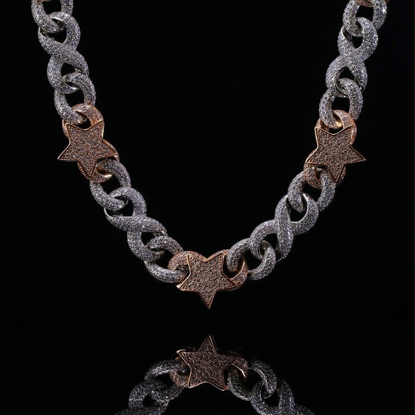 "Vision 2026" Pentagram Eye Cuban Link Chain (Opium Aesthetic Streetwear)