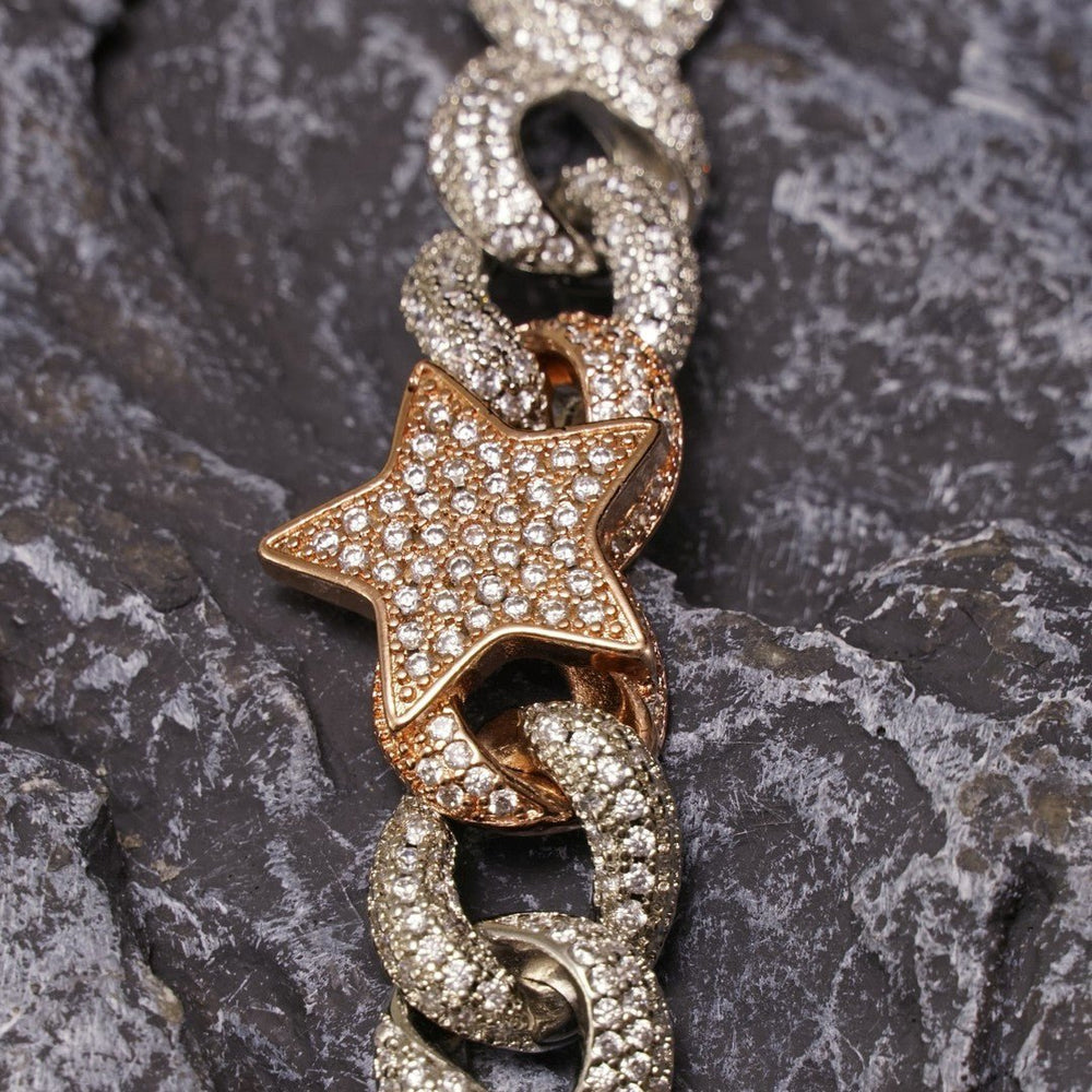 "Vision 2026" Pentagram Eye Cuban Link Chain (Opium Aesthetic Streetwear) - view 5