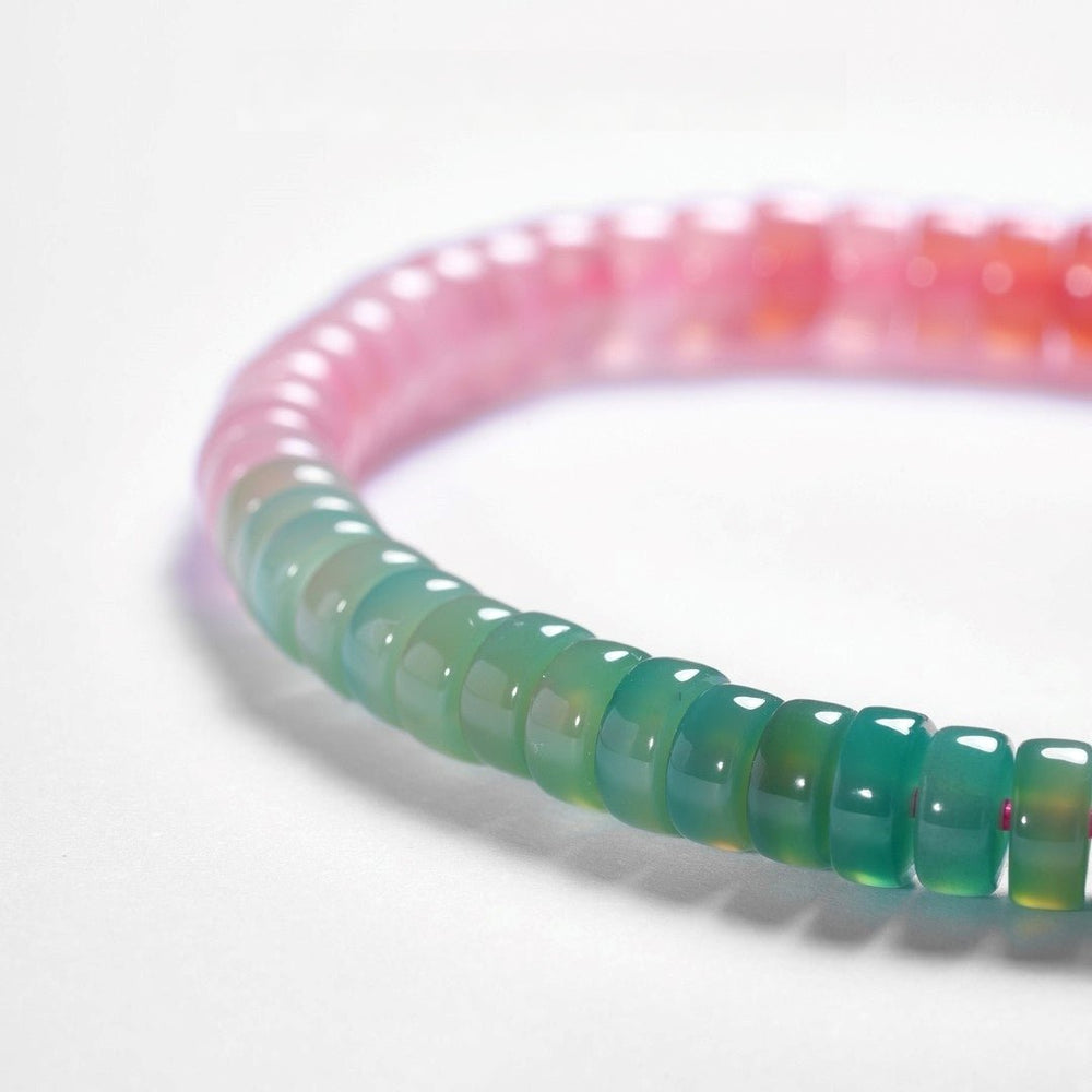 Watermelon Agate Bracelet — 6mm Natural Gemstone | Wealth Magnet - view 3