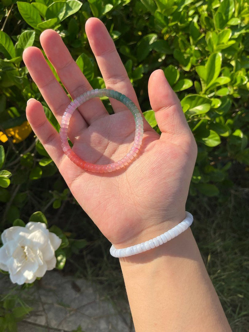 Watermelon Agate Bracelet — 6mm Natural Gemstone | Wealth Magnet - Buddhabelief