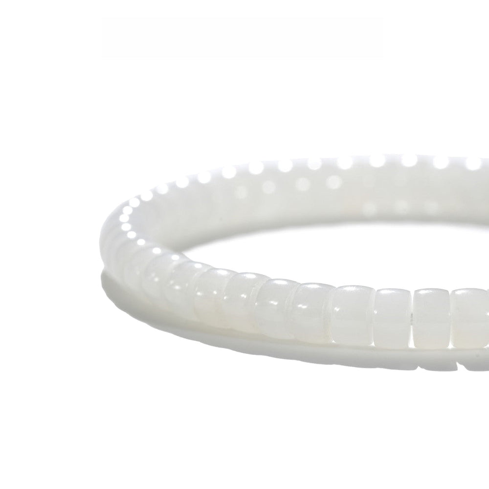 White Jade Bracelet — 6mm Natural Hetian Jade for Pure Energy Flow - view 3