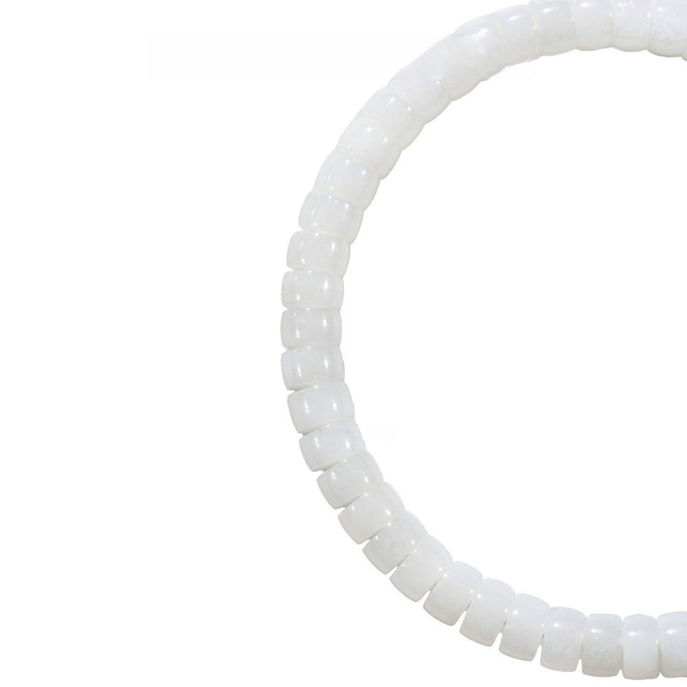 White Jade Bracelet — 6mm Natural Hetian Jade for Pure Energy Flow - view 2